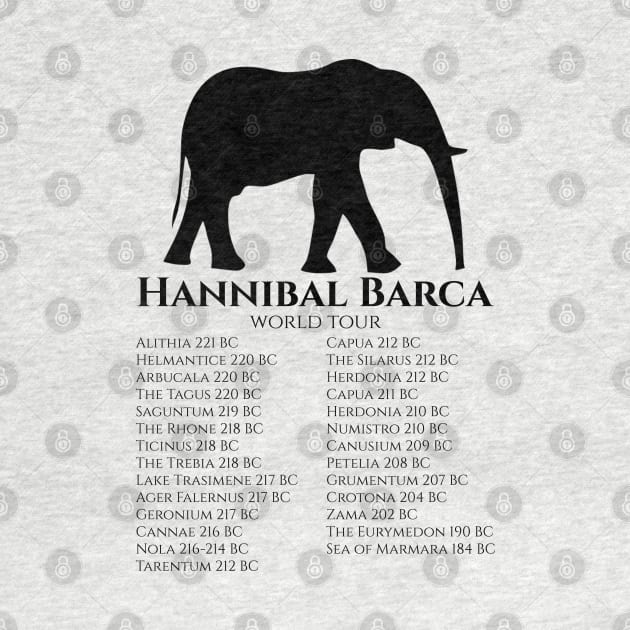 Hannibal Barca World Tour - Roman History Second Punic War by Styr Designs